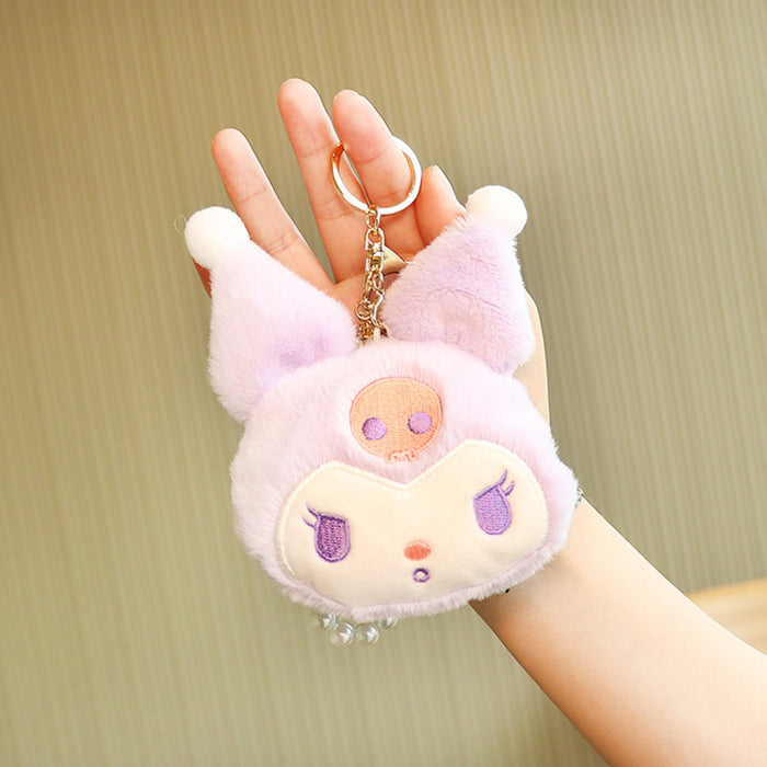 Wholesale Cartoon Plush Doll Pendant Pearl Lanyard Keychain (M) JDC-KC-Huofan004