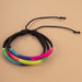 Jewelry WholesaleWholesale Leather Ethnic Style Hand Woven Rainbow Lucky Bracelet JDC-BT-PK008 Bracelet 庞克 %variant_option1% %variant_option2% %variant_option3%  Factory Price JoyasDeChina Joyas De China