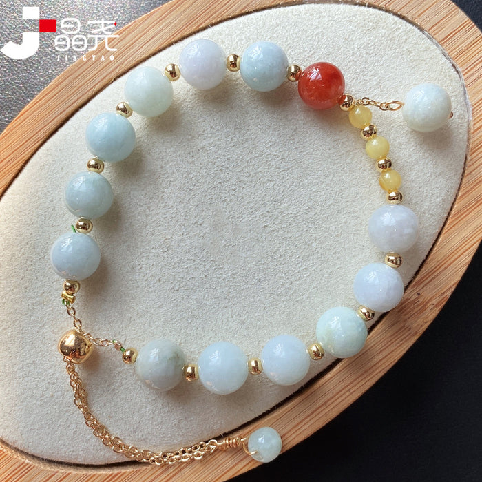 Jewelry WholesaleWholesale Jade Single Ring with Beeswax Bracelet Jade JDC-BT-BaiM009 Bracelet 百慕 %variant_option1% %variant_option2% %variant_option3%  Factory Price JoyasDeChina Joyas De China