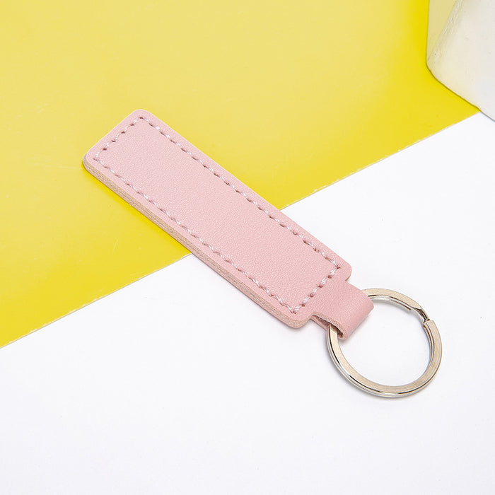 Wholesale Keychains PU Leather Car Simple Solid Color JDC-KC-XingR001