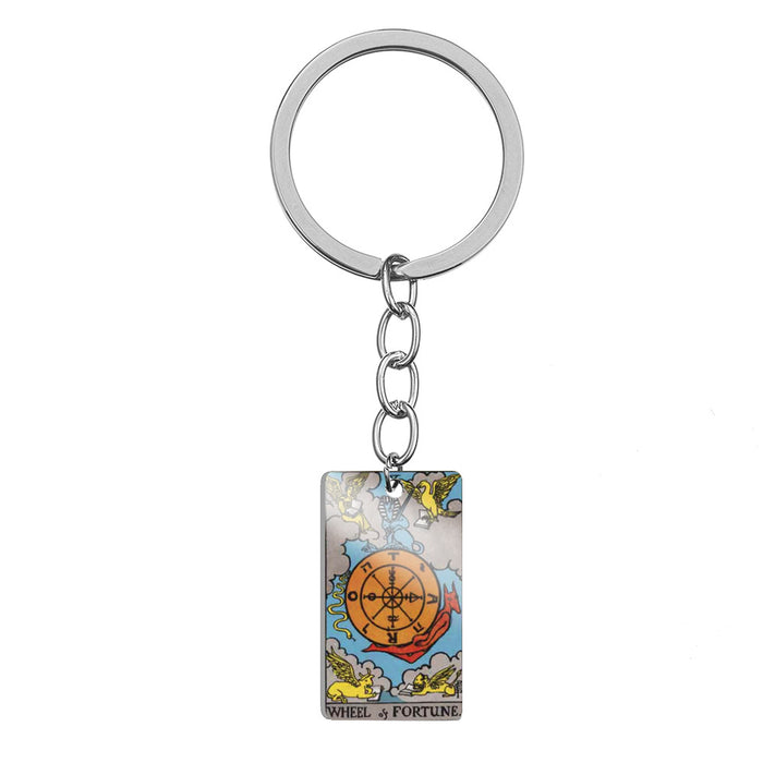 Wholesale Tarot Color Stainless Steel Keychain MOQ≥2 JDC-KC-HuanYu003