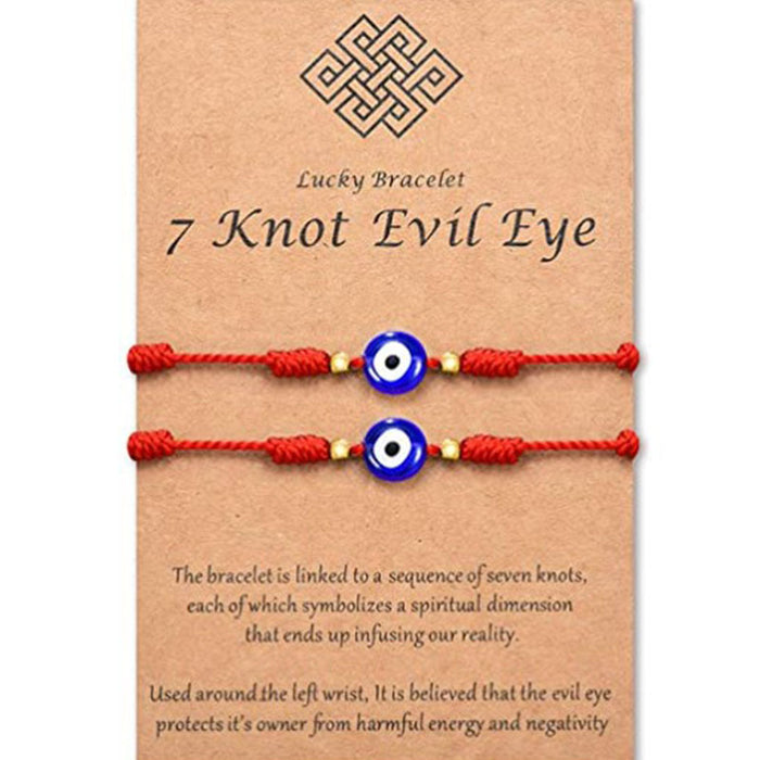 Jewelry WholesaleWholesale hand-woven seven-knot Devil's Eye bracelet MOQ≥2 JDC-BT-Yunhe001 Bracelet 芸禾 %variant_option1% %variant_option2% %variant_option3%  Factory Price JoyasDeChina Joyas De China