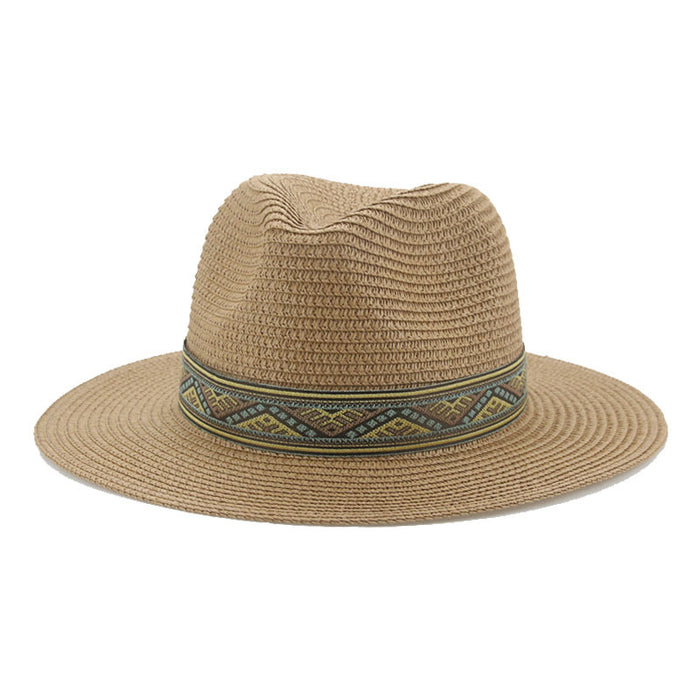 Jewelry WholesaleWholesale Paper Straw Hat Summer Men's Top Hat JDC-FH-Guanchuan014 Fashionhat 冠川 %variant_option1% %variant_option2% %variant_option3%  Factory Price JoyasDeChina Joyas De China