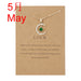 Jewelry WholesaleWholesale month birth stone moon star paper card alloy diamond necklace JDC-NE-YinH019 Necklaces 颖皓 %variant_option1% %variant_option2% %variant_option3%  Factory Price JoyasDeChina Joyas De China