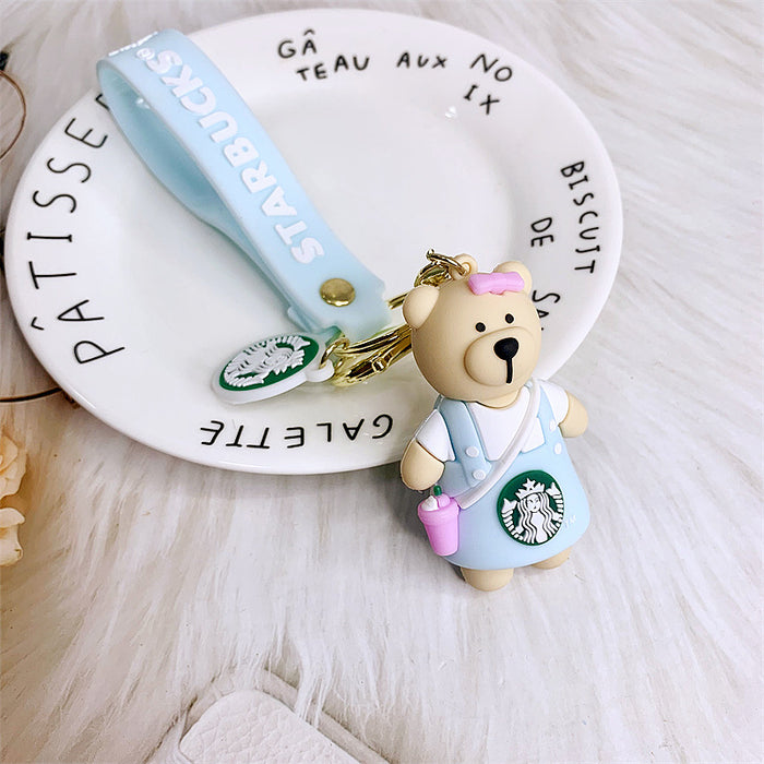 Wholesale Cartoon PVC Cute Bear Keychain (F) JDC-KC-DMF007