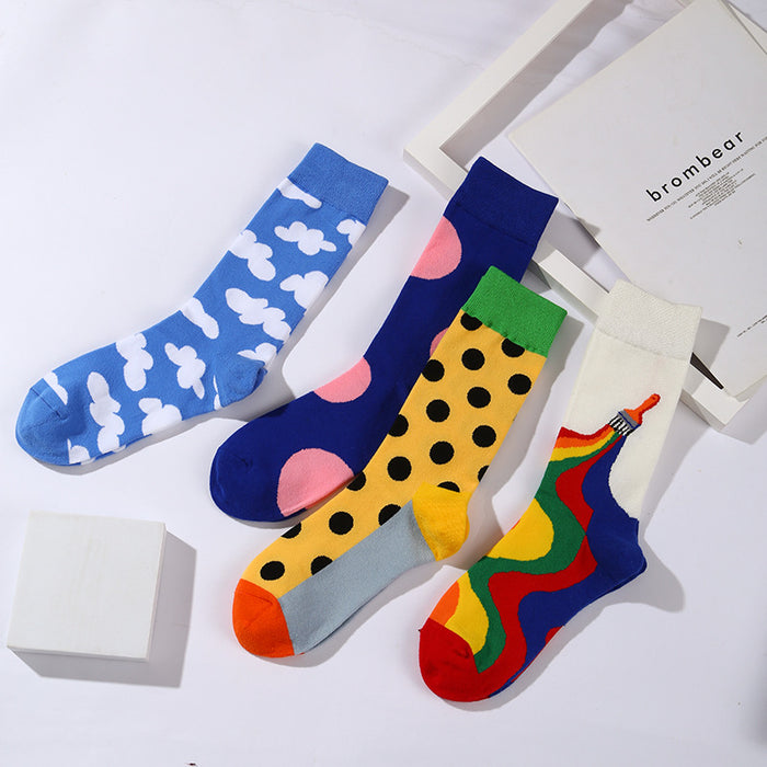 Wholesale Socks Cotton Creative Polka Dot Socks MOQ≥5 JDC-SK-XinH015