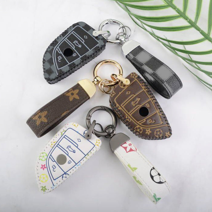 Wholesale leather car keychain bag pendant (F) JDC-KC-DAJ003