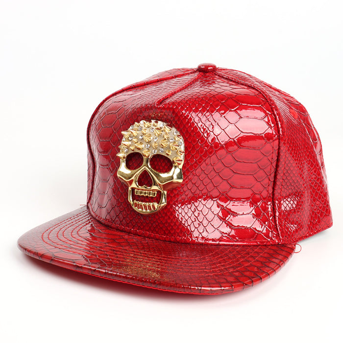 Wholesale Crocodile Pattern PU Leather Baseball Cap Hip Hop Skull JDC-FH-LLan003