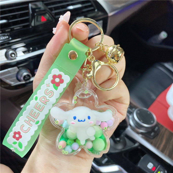 Wholesale Keychains PVC Acrylic Hardware Luminous Quicksand Bottle Cute Cartoon JDC-KC-TianC002