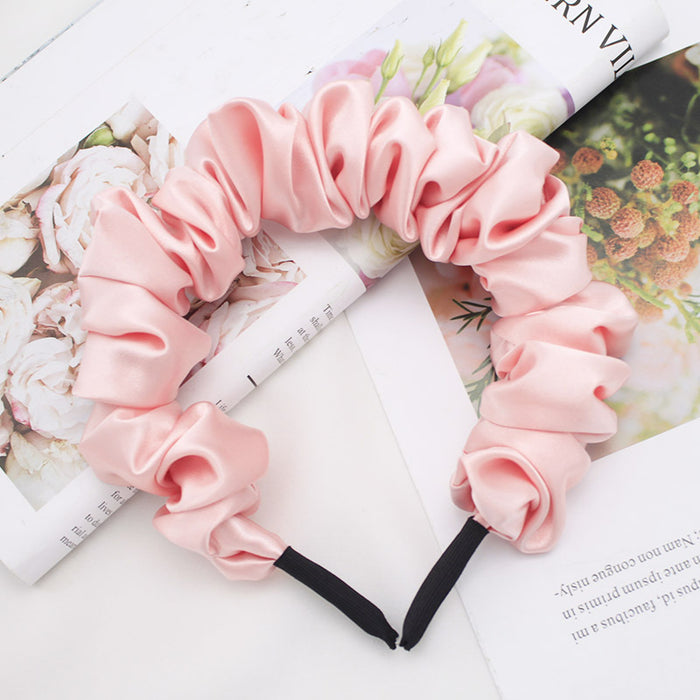 Wholesale solid color three-dimensional pleated headband JDC-HD-Lizhen001