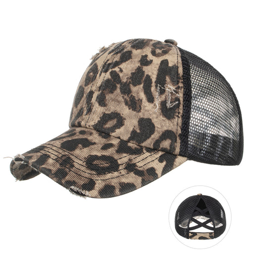 Jewelry WholesaleWholesale Leopard Print Cross Elastic Band Ponytail Cotton Baseball Cap JDC-FH-ZMei001 Fashionhat 众美 %variant_option1% %variant_option2% %variant_option3%  Factory Price JoyasDeChina Joyas De China