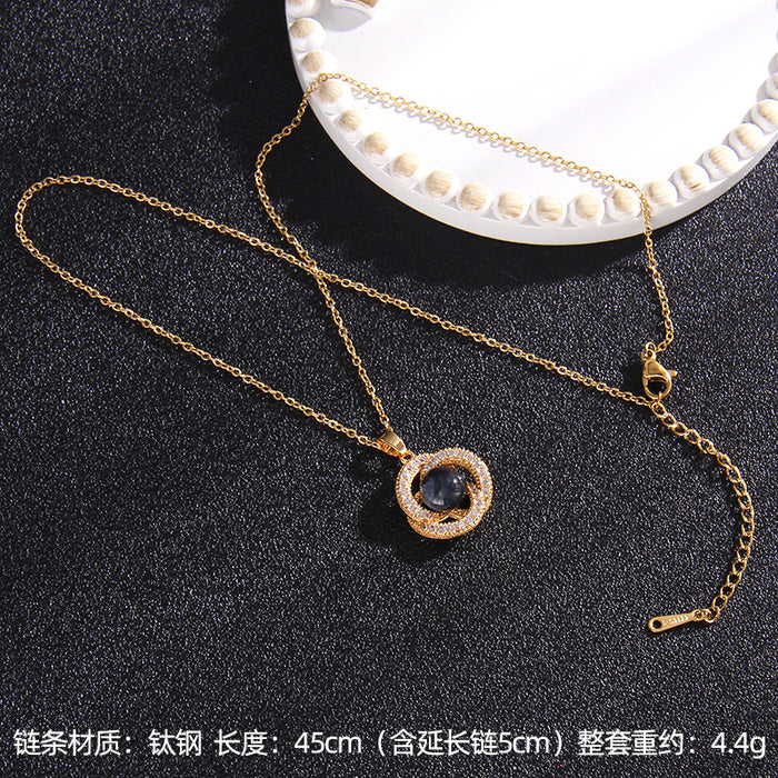 Jewelry WholesaleWholesale Copper Zircon Titanium Steel Thermostable Necklace JDC-NE-RongS004 Necklaces 荣硕 %variant_option1% %variant_option2% %variant_option3%  Factory Price JoyasDeChina Joyas De China