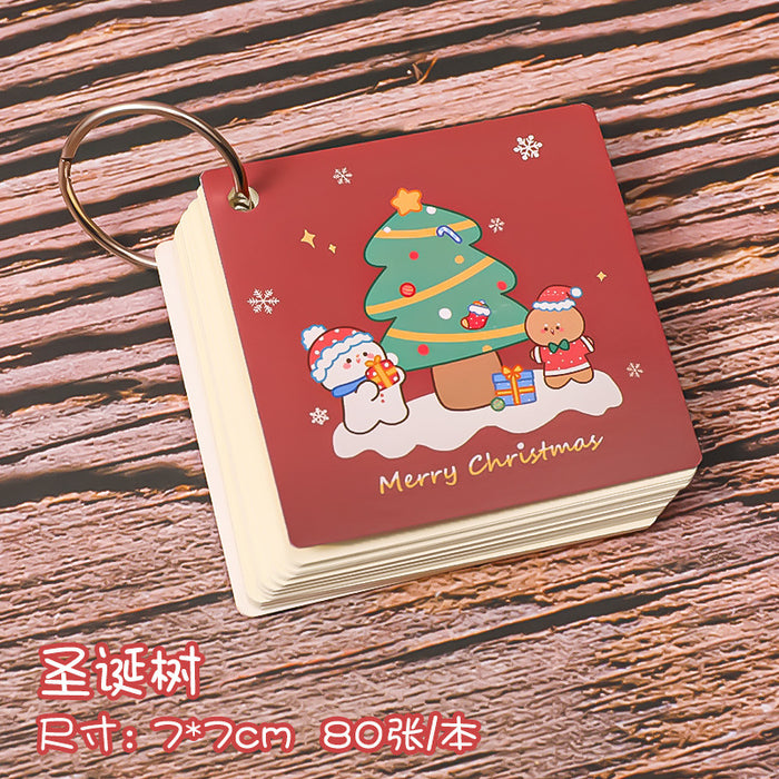 Wholesale Notebook Paper Cartoon Christmas Iron Ring Detachable MOQ≥2 JDC-NK-dichen009