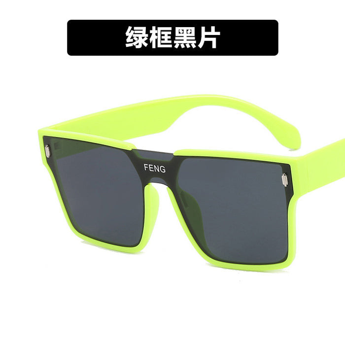 Wholesale PC Lens One Piece Square Frame Sunglasses JDC-SG-PLS083