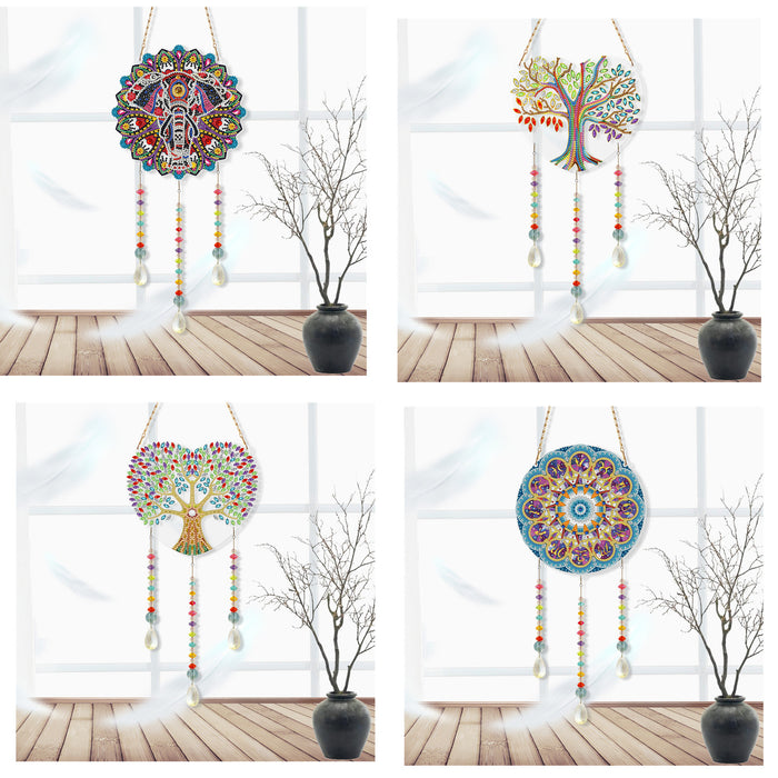 Wholesale DIY Diamond Painting PVC Crystal Beaded Dreamcatcher MOQ≥2 JDC-DC-JSen002