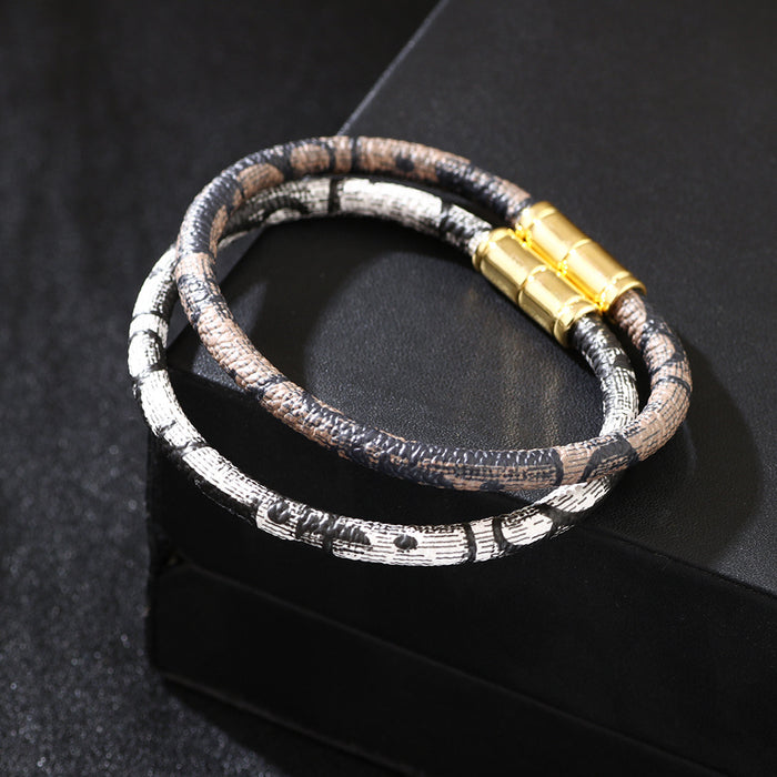 Wholesale Bracelet Colorful Bracelet PU Leather Alloy (F) JDC-BT-QiN001