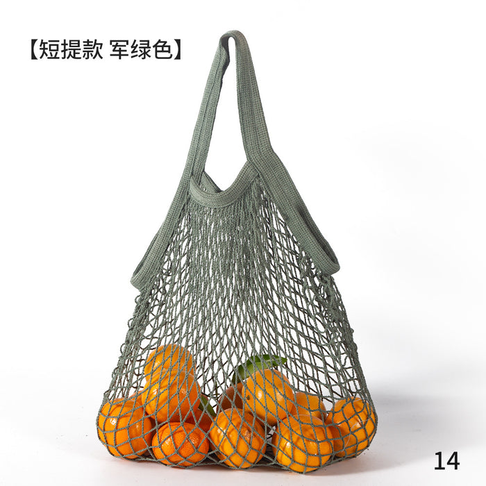 Wholesale Decoration Tote Bag Cotton Supermarket Vegetable and Fruit Net Pocket MOQ≥2 JDC-HB-ShenT001