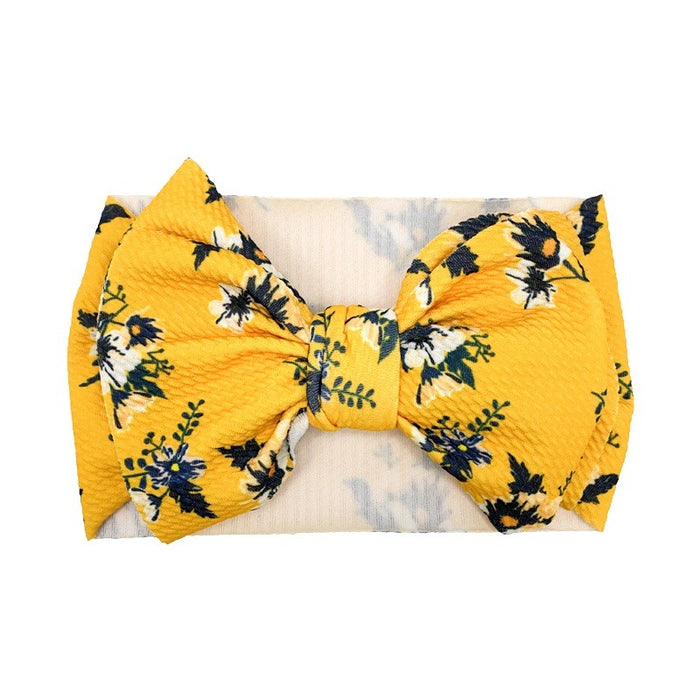 Wholesale Printed Big Bow Kids Hair Accessories Headband MOQ≥2 JDC-HD-KAXi001