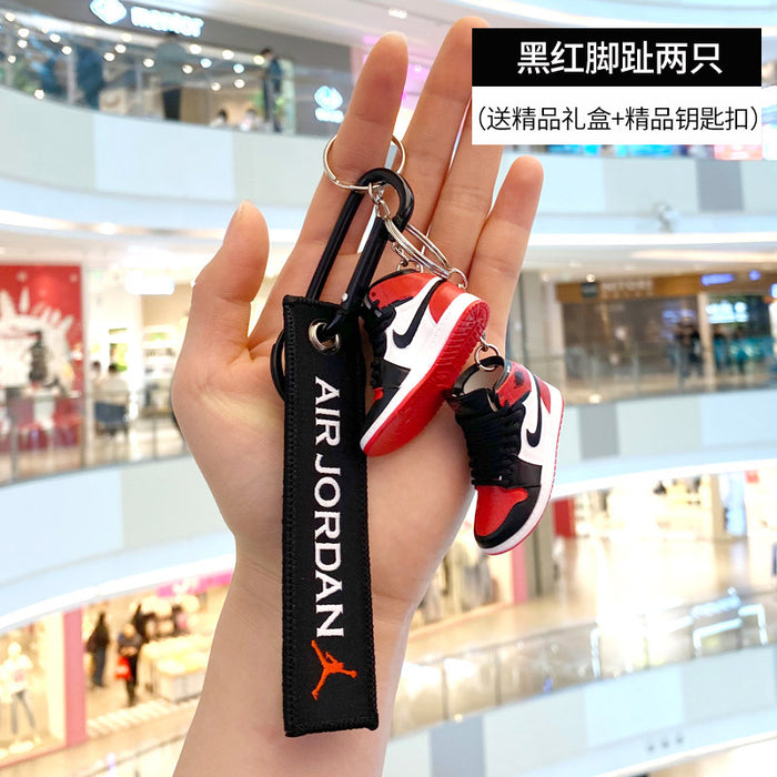 Wholesale Mini Car Keychain Stereo Sneakers Model (F) JDC-KC-XMou002