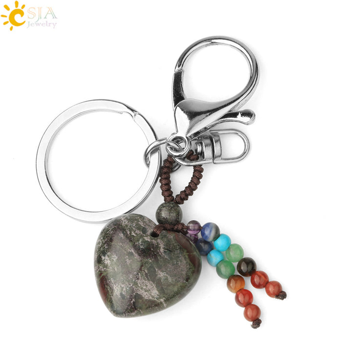 Wholesale Heart Shaped Turquoise Opal Crystal Keychain JDC-KC-HS002