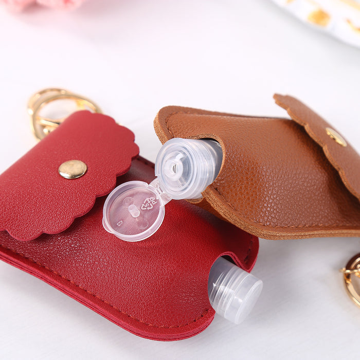 Jewelry WholesaleWholesale Hand Sanitizer PU Leather Case Keychain JDC-KC-HYi005 Keychains 弘亿 %variant_option1% %variant_option2% %variant_option3%  Factory Price JoyasDeChina Joyas De China