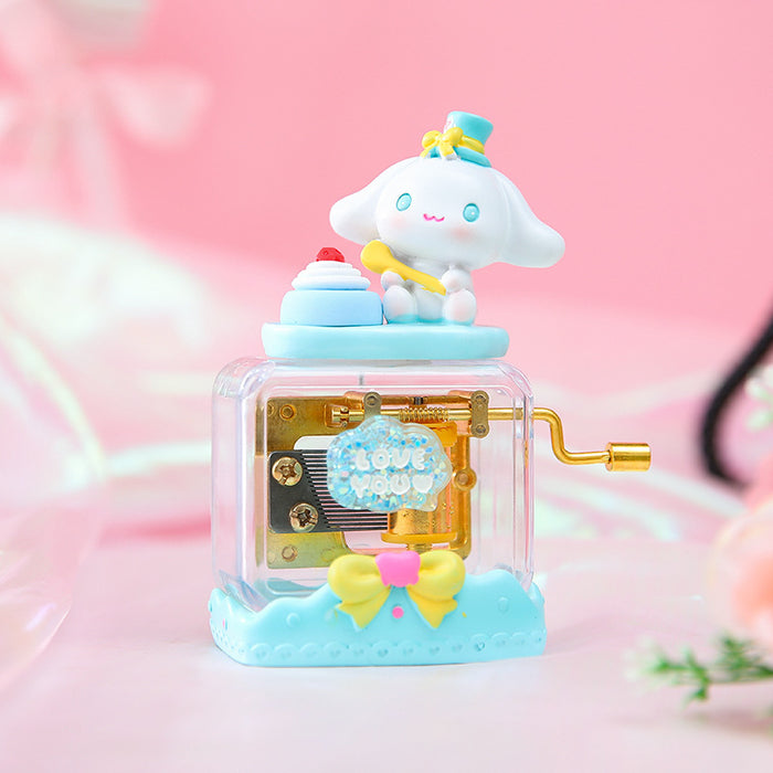 Wholesale Cartoon Resin Hand-cranked Music Box Desktop Ornament Wooden Music Box Bag (F) JDC-OS-WeiJ001