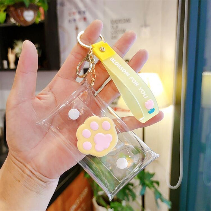 Jewelry WholesaleWholesale PVC Transparent Coin Purse Storage Bag Keychain MOQ≥2 JDC-KC-ShangK001 Keychains 尚垚 %variant_option1% %variant_option2% %variant_option3%  Factory Price JoyasDeChina Joyas De China