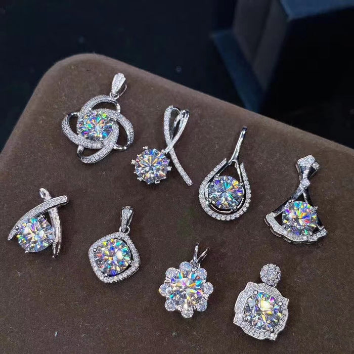 Wholesale Pendant Zircon 2ct Moissanite Faux Necklace JDC-PT-DingR001