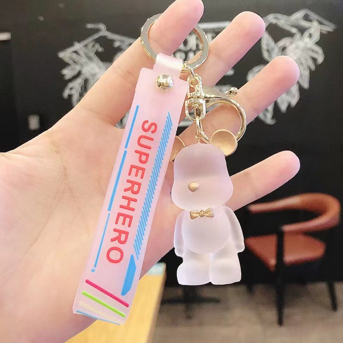 Wholesale Keychain Silicone Fantasy Crystal Glass Bear MOQ≥10 (F) JDC-KC-JuM003