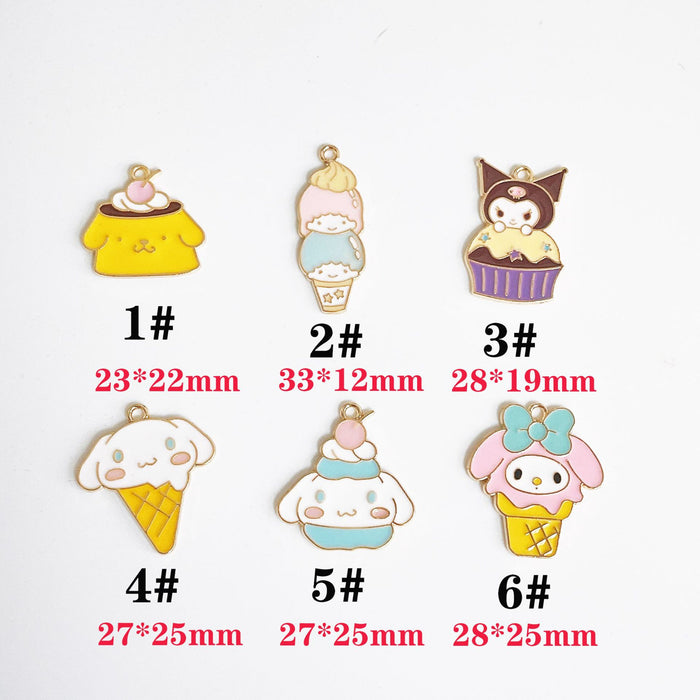 Wholesale Cartoon Enamel Alloy Bracelet Charms Accessories 10pcs (M) JDC-CS-LingM005