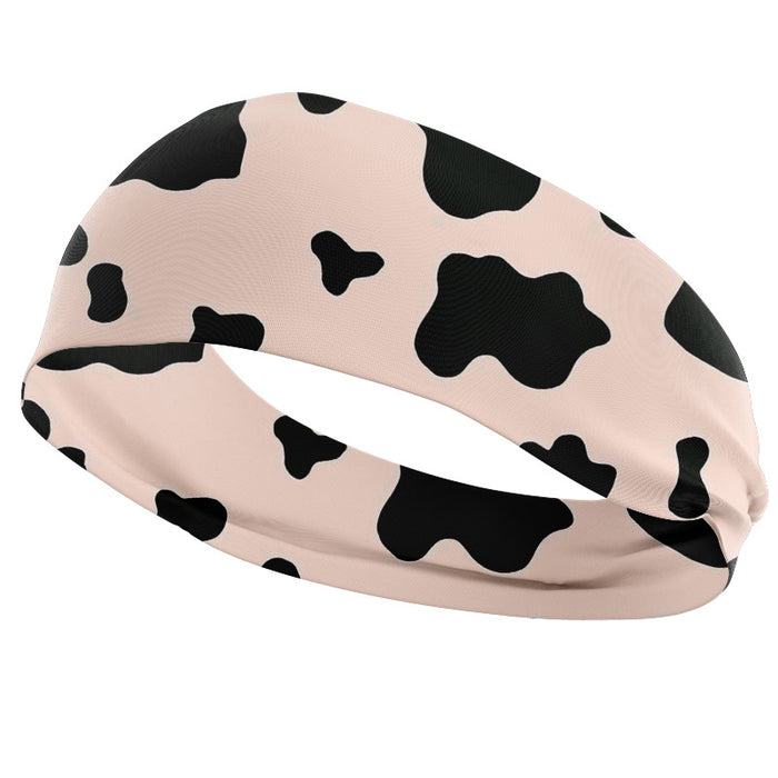 Wholesale Headband Polyester Spandex Athletic High Stretch Cow JDC-HD-KuS004