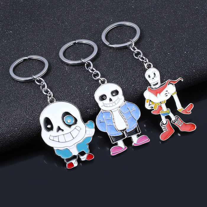 Wholesale Skull Cartoon Keychain Halloween Metal Pendant JDC-KC-YouM005