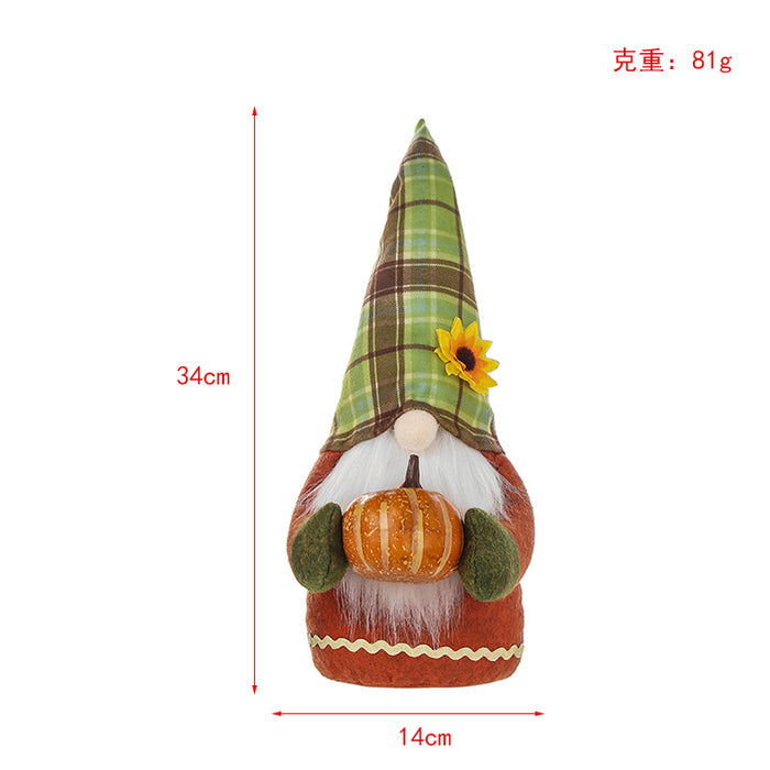 Wholesale Ornament Cloth Halloween Cute Pumpkin Faceless Doll JDC-OS-GangL035