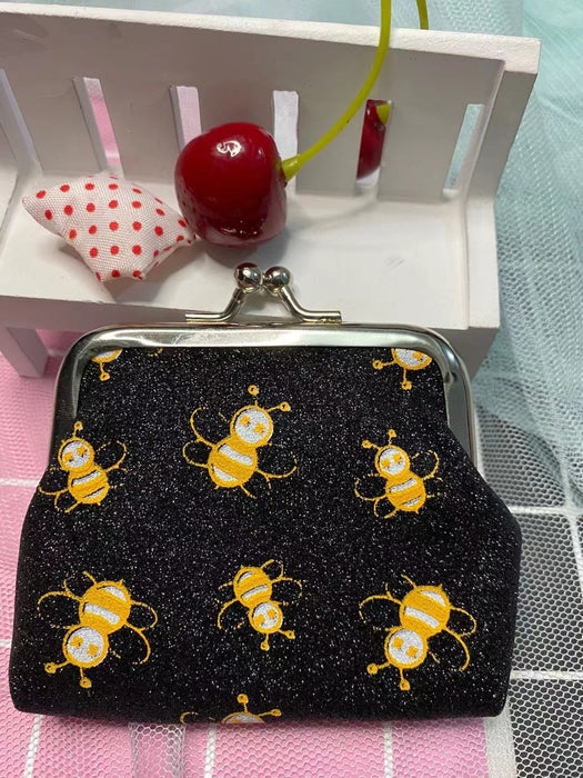 Wholesale Wallet PU Little Bee Children's Iron Buckle Coin Purse MOQ≥3 JDC-WT-Hongqiong004