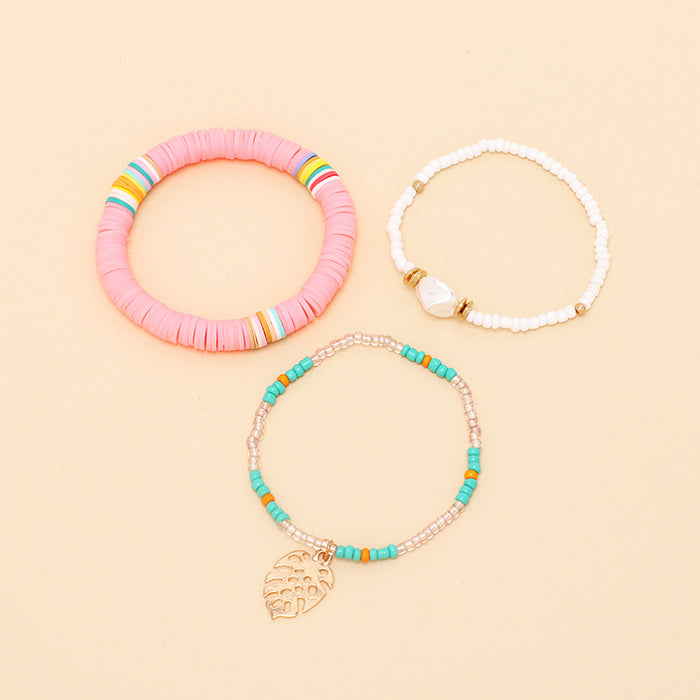 Jewelry WholesaleWholesale soft pottery rice Bead Bracelet MOQ≥2 JDC-BT-YiR004 Bracelet 奕冉 %variant_option1% %variant_option2% %variant_option3%  Factory Price JoyasDeChina Joyas De China