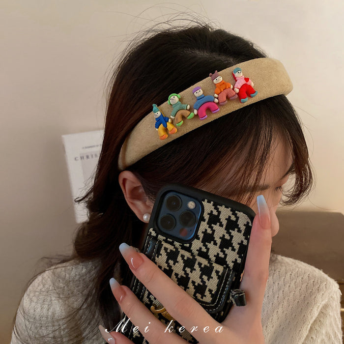 Wholesale Headband Cloth Acrylic Colored Cartoon Characters JDC-HD-Fengm001