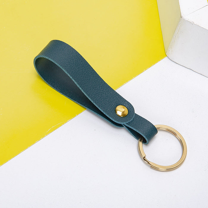 Wholesale Keychains PU Leather Car Simple Solid Color JDC-KC-XingR008