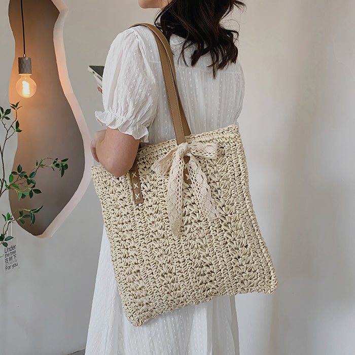 Jewelry WholesaleWholesale straw single shoulder cutout hand-woven beach bag JDC-BB-Bomei003 Beach Bag 珀魅 %variant_option1% %variant_option2% %variant_option3%  Factory Price JoyasDeChina Joyas De China