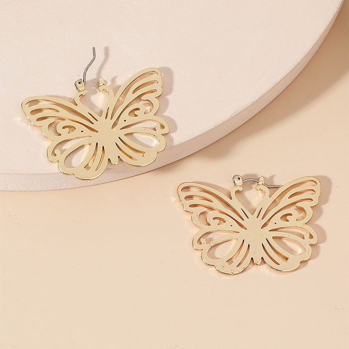 Jewelry WholesaleWholesale butterfly long alloy stud earrings JDC-ES-Kangh007 Earrings 康欢 %variant_option1% %variant_option2% %variant_option3%  Factory Price JoyasDeChina Joyas De China