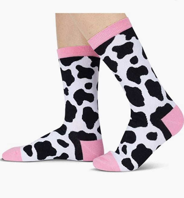 Wholesale Sock Cotton Long Tube Sweat-wicking Cow Pattern JDC-SK-XYu003