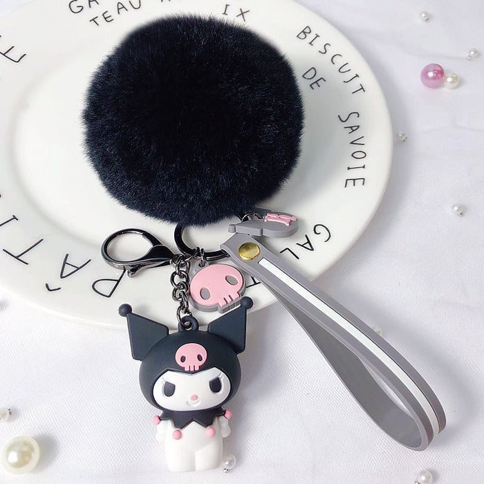 Wholesale Cartoon Series Keychain Cute Doll Bag Hair Ball Pendant (S) JDC-KC-YanA001