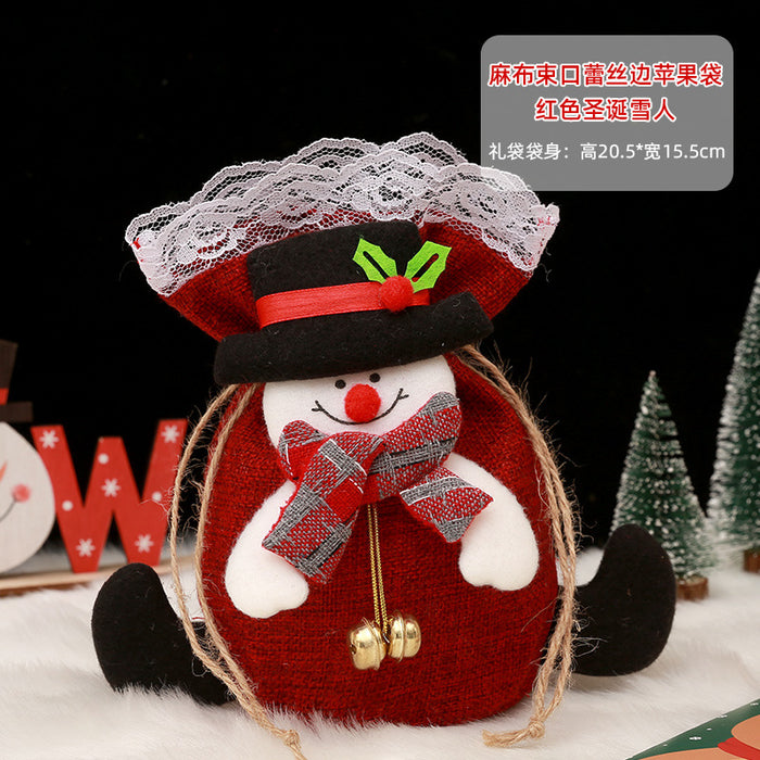 Wholesale Gift Box Christmas Apple Bag Round Bunch Mouth Gift Bag MOQ≥2 JDC-GB-QiaoC002