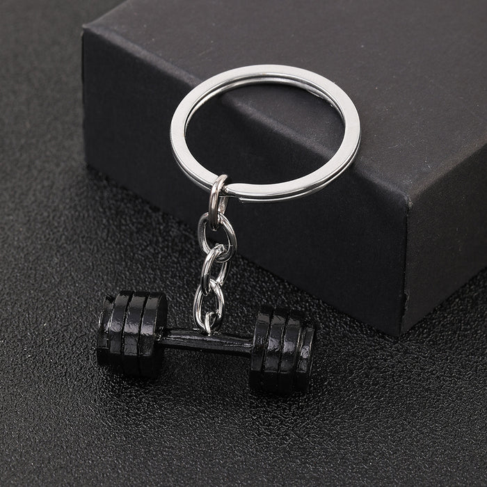 Wholesale Dumbbell Keychain Couple Pendant Keyring MOQ≥2 JDC-KC-ZJ008