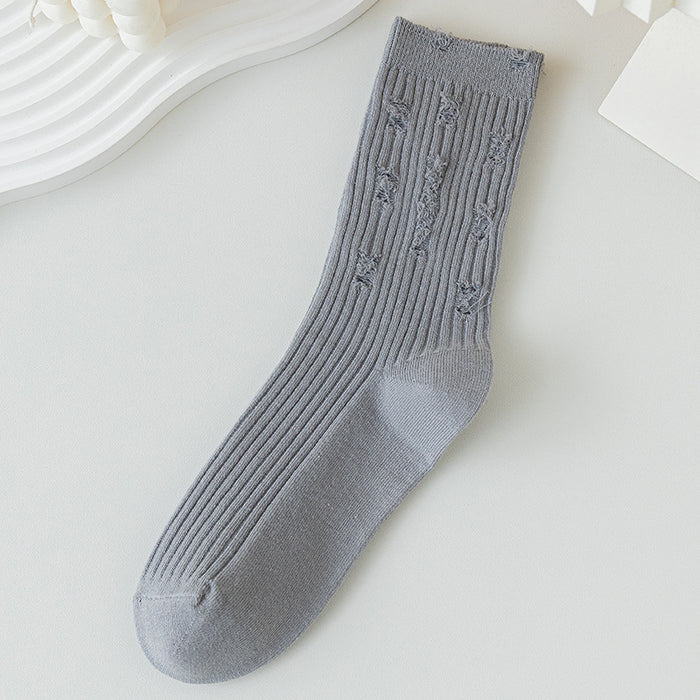 Wholesale Sock Cotton Sweat Absorbing Socks Hole Socks MOQ≥2 JDC-SK-CYu023