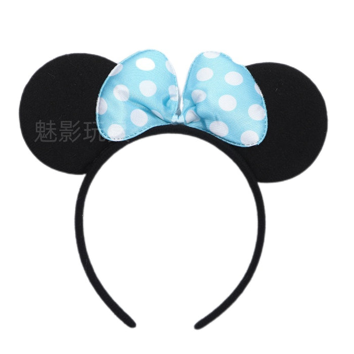 Wholesale 12PCS Wave Dot Bow Fabric Hair Hoops JDC-HD-MeiY002