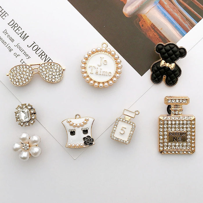 Jewelry WholesaleWholesale Slippers Hole Shoes Little Bear Pearl Rhinestone Alloy DIY Accessories JDC-DIY-GeL002 DIY 弋恋 %variant_option1% %variant_option2% %variant_option3%  Factory Price JoyasDeChina Joyas De China