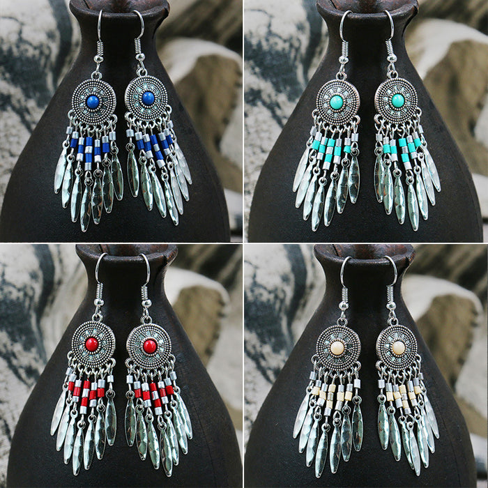 Wholesale Earrings Alloy Bohemian Long Shop Montnets Earrings JDC-ES-Yuhong001