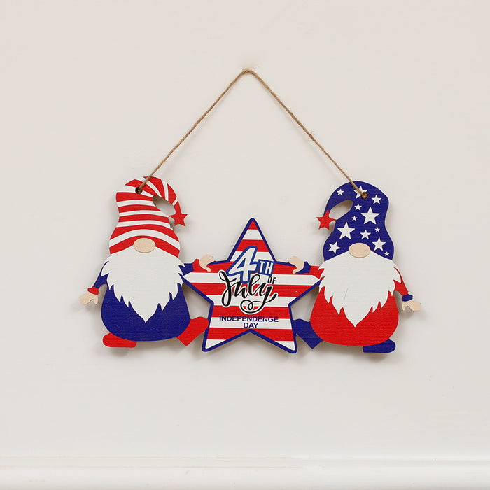 Wholesale 4th of July Independence Day Decorative Pendant Wooden Door Trim MOQ≥2 JDC-DC-CLue001