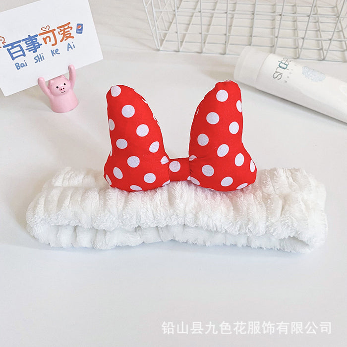 Wholesale Cartoon Cute Polka Dot Oversized Butterfly End Hairband JDC-HD-JSH002