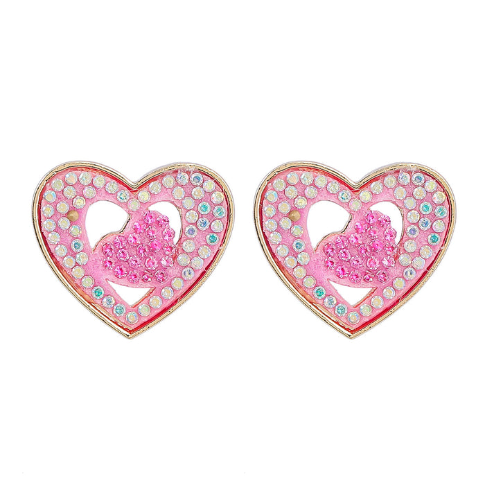 Jewelry WholesaleWholesale double layer heart shape geometric alloy diamond earrings JDC-ES-JL953 Earrings 氿乐 %variant_option1% %variant_option2% %variant_option3%  Factory Price JoyasDeChina Joyas De China